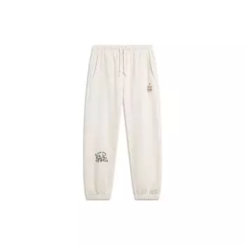 Li-Ning Мужские спортивные брюки свободного кроя с манжетами Anti-Five Series Letter, серые AKLTD05-1 L
