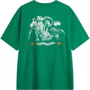 Li-Ning Anti-Five Series Letter Print Round Neck Comfortable Breathable Short Sleeve T-Shirt Men Tops Cool-Pine-Green AHSU565-2 S