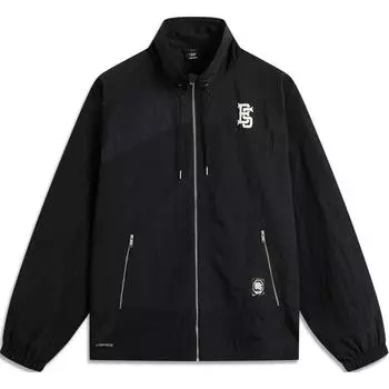 Li-Ning Anti-Five Series Printed Zipper Soft Comfortable Breathable Versatile Sports Jacket Men Jacket Black AFDU207-6 M
