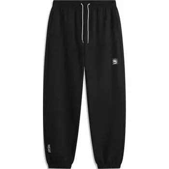 Li-Ning Anti-Five Series Solid Color Mid-Waist Drawstring Comfortable Breathable Cuffed Knitted Sports Pants Men bottoms Black AKLU199-1 M