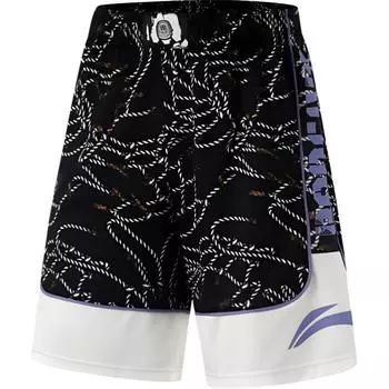 Li-Ning Anti-Five Series Sports Casual Simple Comfortable Basketball Pants Men bottoms Black Off-White AAPU021-3 M