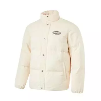 Li-Ning Anti-Five Series Water-Repellent Casual Versatile Zipper Stand Collar Comfortable Breathable Short Down Jacket Men Jacket AYMU075-6 L