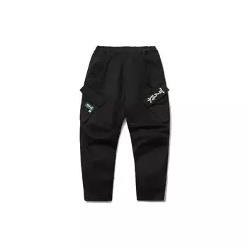 Li Ning Anti-Five свободные повседневные брюки с манжетами мужские низы черные AKXR141-2 XL