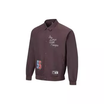 Li Ning Anti-Five Trendy Loose Fit Polo Воротник Вышитые Буквы Куртка Мужская Куртка Темно-Красный AFDT883-1 XL