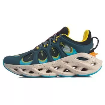 Li-Ning Arc Ace New York Fashion Week — синие мужские кроссовки оранжево-желтые ARHP191-6