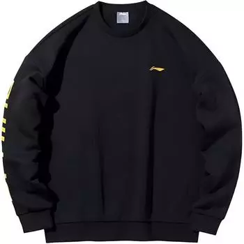 Li-Ning Autumn And Winter Pullover Casual Sweatshirt Men sweatshirt Black YWDV385-2 3XL