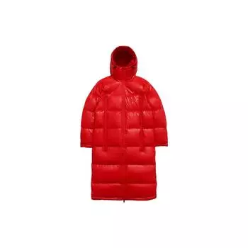 Li Ning Back Print Chinese Character Zipper Down Jacket Men Jacket Red AYMN201-1 S