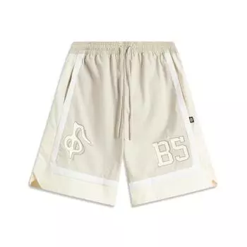 Li Ning Bad Five Anti-Ultraviolet свободные спортивные шорты мужские шорты слюдяно-серый стандартно-белый молочно-белый AKSU803-1 XL