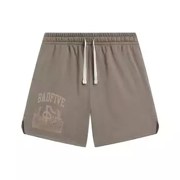 Li Ning Bad Five Letter Mid Waist Прямые повседневные шорты мужские шорты грибно-коричневые AKST751-3 4XL