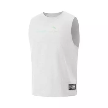 Li Ning Bad Five Модный Универсальный Повседневный Свободный Жилет с Круглым Вырезом и Принтом Букв Мужской Топ Серый AVSV173-1 S