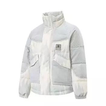 Li Ning Bad Five Повседневная свободная удобная теплая куртка-пуховик для мужчин Верхняя одежда цвета лайма AYMT273-1 2XL