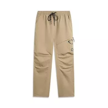 Li Ning Bad Five Простые Удобные Свободные Универсальные Брюки Казуал с Прямыми Штанинами и Средней Посадкой Мужские брюки AYKV187-1 XL