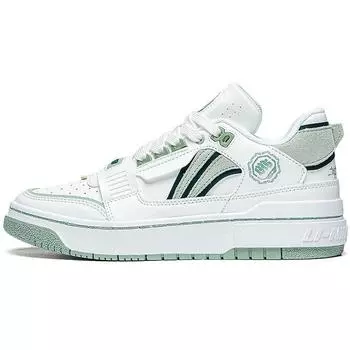 Li Ning Bad Five Толстая подошва, увеличивающая высоту, нескользящая, амортизирующая, низкая, для скейтбординга, мужские кроссовки светло-зеленого цвета ABCT061-2 41