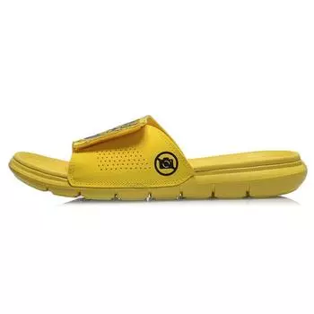 Li Ning Bad Five удобные прочные резиновые подошвы EVA бесшумные сандалии мужские сандалии черные желтые ABTR007-2 39