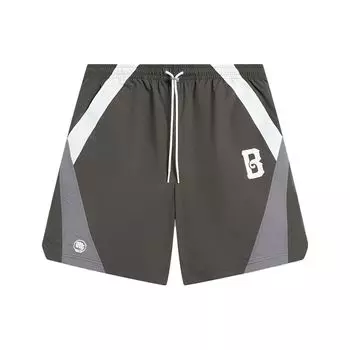 Li Ning Badfiv Series Seven City Collaboration свободные спортивные повседневные шорты цветные блоки мужские шорты черные с оттенком белого дымчато-серые AKST821-2 XL