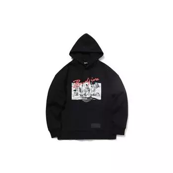 Li-Ning Badfive Basketball Series Printed Pullover Long Sleeve Sweatshirt Men sweatshirt Black AWDR099-3 S