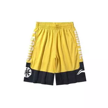 Li-Ning Badfive Basketball Series Свободные спортивные повседневные шорты Мужские брюки Молочно-конфетно-желтый Холодно-коричневый-черный AAPQ007-6 L