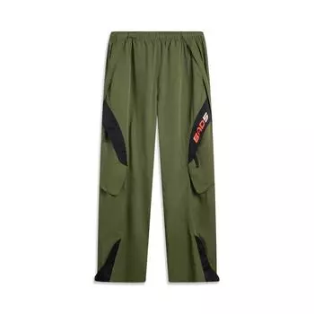 Li Ning Badfive Быстросохнущие Прохладные Удобные Влагоотводящие Свободные Спортивные Штаны с Принтом Букв Мужские низы Зеленый AYKV705-1 XL