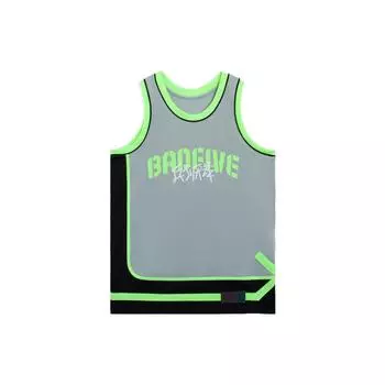 Li-Ning Свободная баскетбольная майка Badfive с мультяшным принтом, мужские топы серого цвета AAYS033-1 M