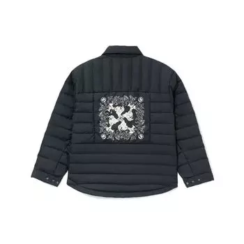 Li Ning Badfive Changan Молодежная тематическая свободная куртка-пуховик для мужчин, верхняя одежда, черный цвет AYMR489-1 XL