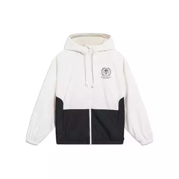 Li Ning Badfive цветная ветровка мужская верхняя одежда Off-White черный AFDT435-5 M