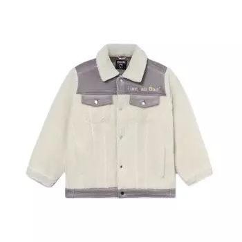 Li Ning Badfive цветной блок буквенный логотип вышитый свободный спортивный длинный рукав куртка женская куртка Off-White AFDR718-1 M