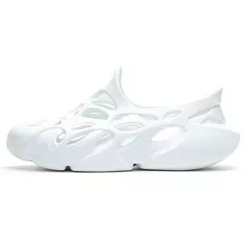 Li Ning Badfive Fast Recovery Slide Нескользящие износостойкие бесшумные сандалии с одним ремешком Женские сандалии Белые ABTR004-1 36