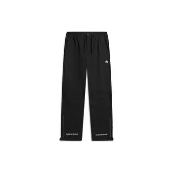 Li Ning Badfive Letter Print Прямые свободные повседневные брюки мужские низы черные AYKT491-1 3XL