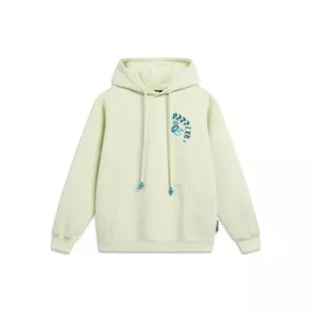 Li Ning Badfive Letter Print Pullover Hoodie Men Sweatshirts Jade-Green AWDU085-5 M