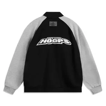 Li Ning Badfive Letter Spliced Zipper Удобная дышащая универсальная повседневная куртка для мужчин, черные куртки AJDU203-1 S