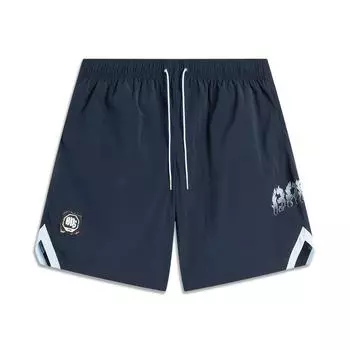 Li Ning Badfive Logo Ice Feel Comfortable Sports Casual Shorts Men shorts Deep-Navy-Blue AKSU109-6 M