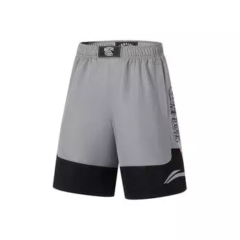 Li Ning Badfive Mister Cartoon Collaboration свободные повседневные шорты мужские шорты акулье-серые черные AAPU207-3 S