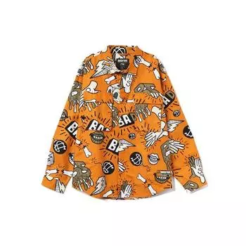 Li Ning Badfive мультфильм принт свободная спортивная рубашка мужская желтая ASHR079-1 XXL