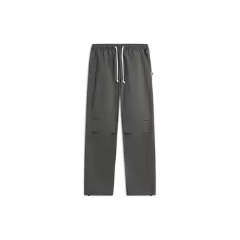 Li Ning Badfive однотонные прямые свободные трикотажные спортивные брюки мужские брюки графитово-серого цвета AYKT839-2 M