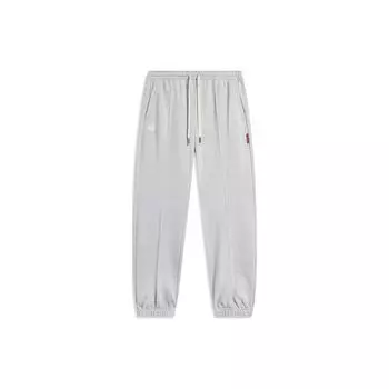 Li Ning Badfive однотонные свободные спортивные брюки для бега мужские светло-серые AKLT843-2 XL