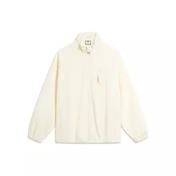 Li Ning Badfive Письмо Печать Молния Стоячий Воротник Свободная Спортивная Куртка Мужская Куртка Off-White AFDT857-2 M