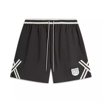 Li-Ning Badfive Полосатые Быстросохнущие Прохладные Спортивные Баскетбольные Шорты Мужские шорты Темно-серый AKSU447-6 S