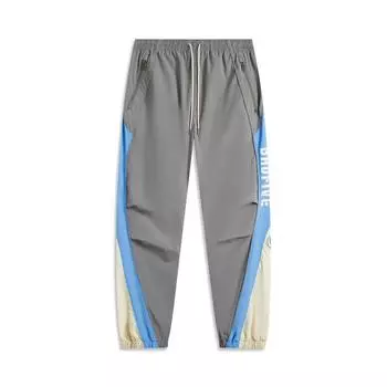 Li Ning Badfive Повседневные Минималистичные Цветные Трикотажные Спортивные Брюки Зауженного Кроя Мужские брюки Железо-Серый AYKV073-4 S