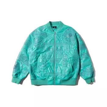 Li Ning Badfive Printed Zipper Long Sleeve Free Jacket Men Jacket Green AJDR483-1 L