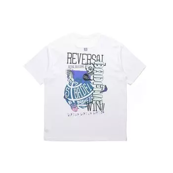 Li-Ning Badfive с буквенным принтом, спортивная футболка с круглым вырезом и короткими рукавами, мужские топы, белый AHSR479-3 XXL