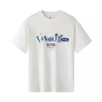 Li-Ning Badfive Series Баскетбольный персонаж с буквенным принтом Спортивная футболка Мужские топы Белый AHST279-7 4XL