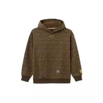 Li-Ning Badfive Series Jiang Zuo Повседневный свободный пуловер с капюшоном, топы унисекс, необработанная умбра с полным принтом AWDRE21-2 XXL