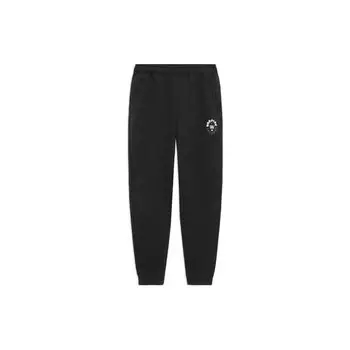 Li-Ning Badfive Series, однотонные брюки-джоггеры с эластичной резинкой на талии и логотипом, штаны унисекс, черные AKLS497-1 M