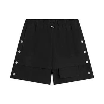 Li Ning Badfive Series однотонные шорты прямого покроя с завязками на пуговицы сбоку, черные AKSS608-4 L