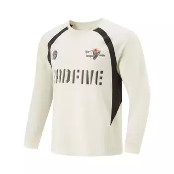 Li-Ning Badfive Series Sports Quick-Dry Versatile Round Neck Long Sleeve T-Shirt Men Tops Off-White ATLV083-3 S