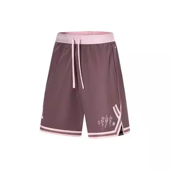 Li Ning Badfive Seven Cities Collaboration Changan Youth с принтом китайских иероглифов, влагоотводящие, быстросохнущие, спортивные повседневные шорты, мужские шорты AAPT713-2 M