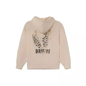 Li-Ning Badfive Sports Basketball Collection Свободная толстовка с принтом Tiger Mountain Пуловер Толстовки унисекс Off-White AWDS129-3 M