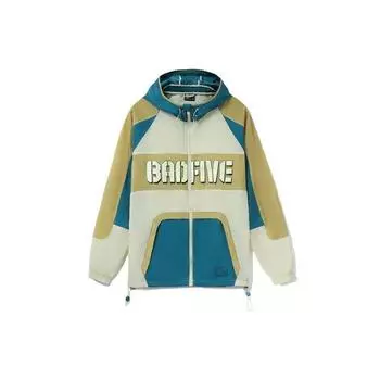 Li Ning Badfive Sports Basketball Series Logo Print Color Block Loose Sports Hoodie Jacket Men Jackets Khaki Blue AFDR371-1 M