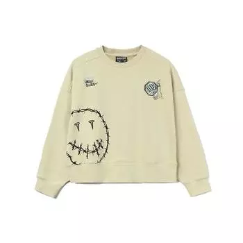 Li Ning Badfive Sports Basketball Series свободный свитер женский свитшот бежевый хаки AWDR420-1 L