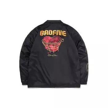 Li Ning Badfive свободная куртка с буквенным принтом мужская куртка черная AJDP671-1 XL